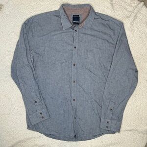 Prana Dilettante Blue Slim Flit Long Sleeve Shirt: Size XXL